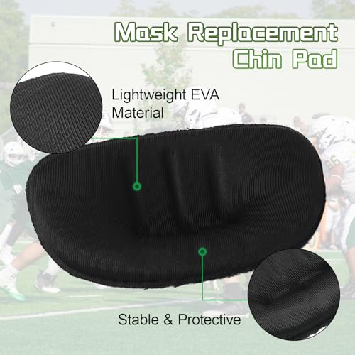 Softball Fielder's Facemask Chin Cup Replacement - 3 Pack, Black
