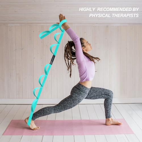 Durable Stretch Strap for Yoga and Physical Therapy - Green
