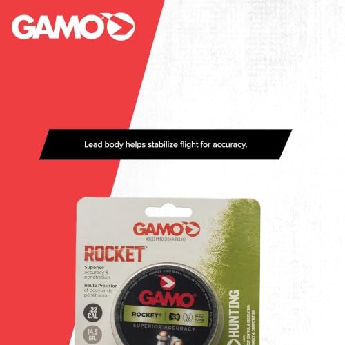 .22 Caliber Rocket Ballistic Tip Pellets - 100 Count