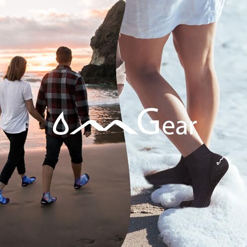 OMGear Water Socks for Sand & Water Sports, High Cut Black X-Small