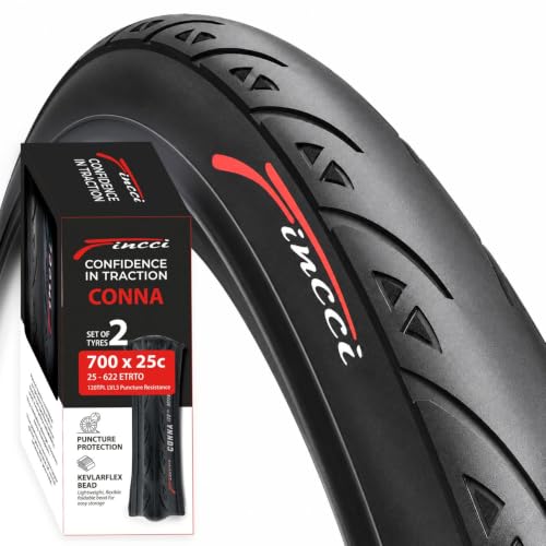 Fincci 700x25c Kevlar Road Bike Tire Puncture-Resistant Folding Tire