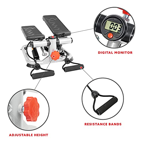 Mini Stepper with LCD Monitor & Adjustable Height - Grey