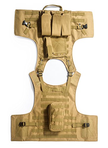 Tactical Airsoft Paintball Vest - Molle Combat Gear - Tan-A