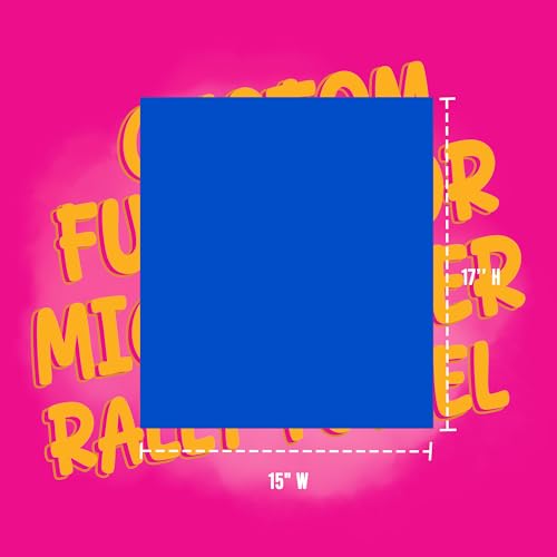 Custom Full Color Microfiber Rally Towel - 15x17 Inch - Black, Qty 50
