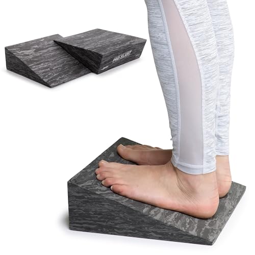 Professional Foam Incline Squat Wedge Pair - 18° Slant Board for Calf Stretching & Rehabilitation
