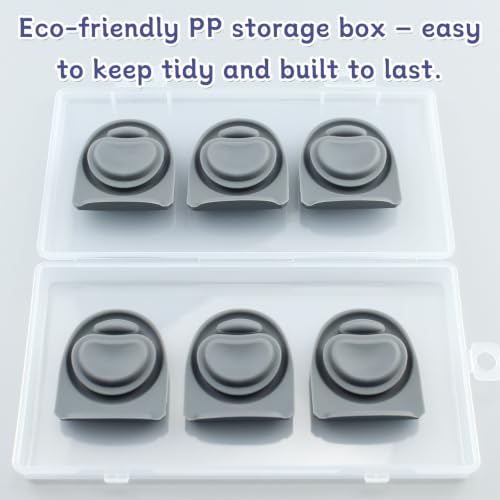 6 Silicone Replacement Stoppers for Owala FreeSip Water Bottles - Grey