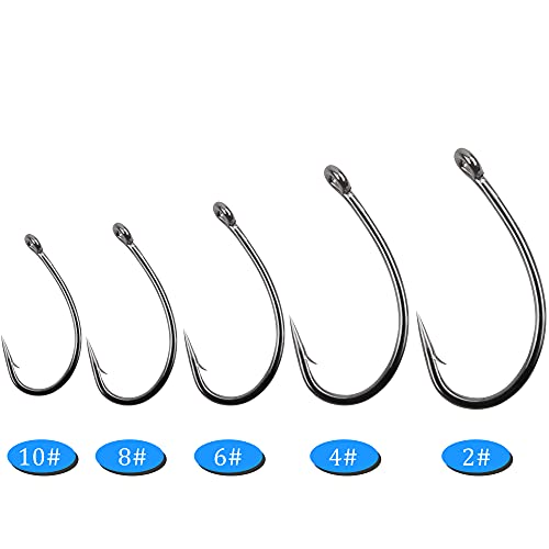 Carp Fishing Hooks - 50pcs High Carbon Steel Fly Tying Hooks 8#