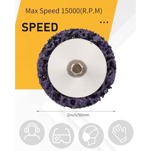 Paint Stripper Discs, 2" Effective Paint Remover for Metal, 5 PCS Quick Change Paint Eater with 1/4" Hex Shank, for Grinding Wood, Metal, Plastic and Fiberglass.