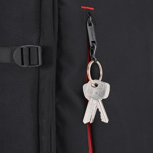 12 Pcs Mini Carabiner Clips - Black Metal Key Chain Hooks