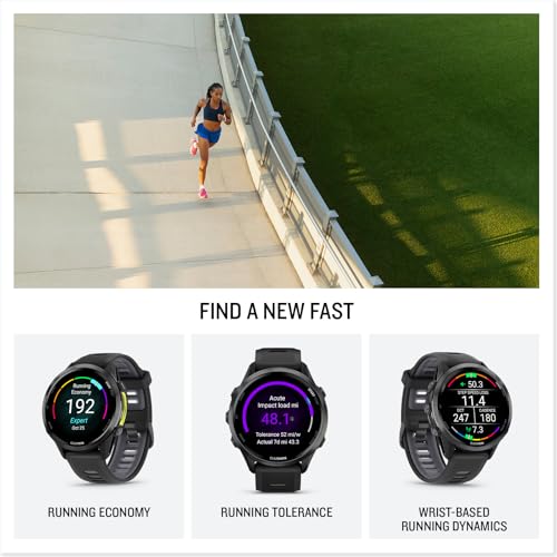 Garmin Forerunner 970 Running Smartwatch Bundle - Carbon Gray DLC Titanium
