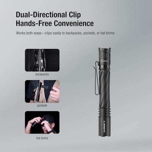 Klarus P2 Tactical Pen Flashlight - 1000 Lumens, Rechargeable & Waterproof, Pocket-Sized for Outdoor & Security Use