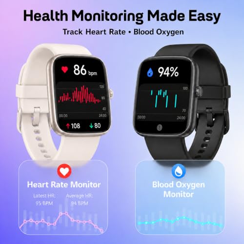 Senior-Friendly Pedometer Watch - Step Counter, Black, IP68 Water Resistant