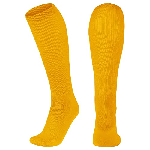 Athletic Compression Tube Socks - Over-the-Calf Multi-Sport - Medium / Gold