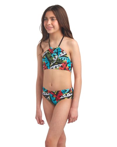 Girls UPF 50+ Halter 2-Piece Bikini Set - Maya Olive