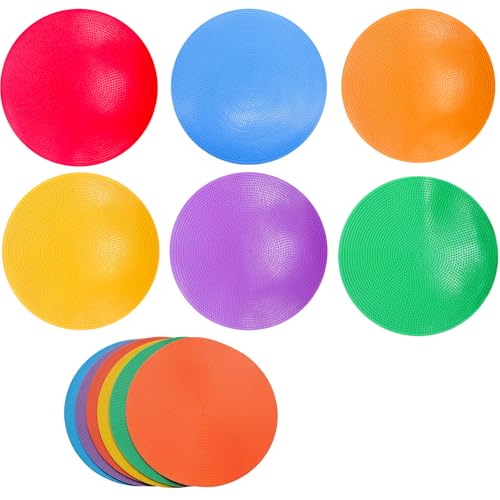 9 Inch Non-Slip Poly Spot Markers Set for Agility Training - 6 Pieces