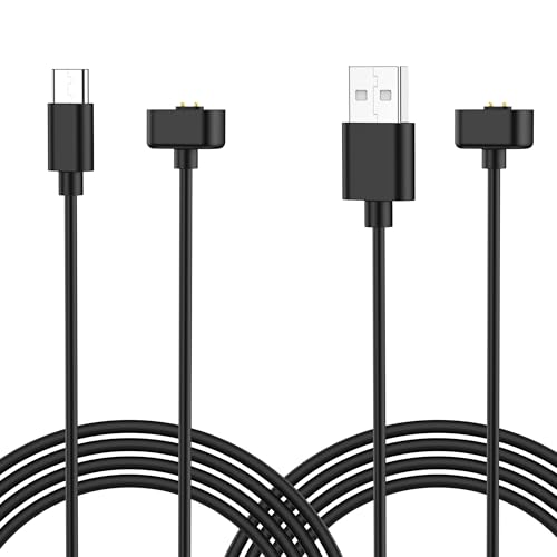 USB A & C Charging Cable for Amazfit Band 7 - 2 Pack, 3.3ft