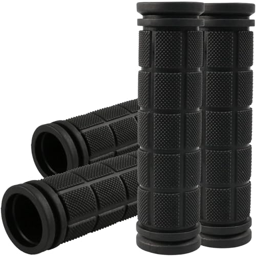 Non-Slip Rubber Bike Handlebar Grips - 2 Pairs for Kids