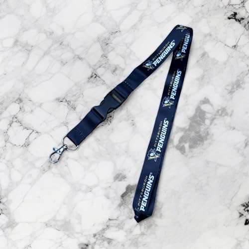 NHL Pittsburgh Penguins Lanyard with Snap Buckle - Desert Cactus Black Sports Accessory