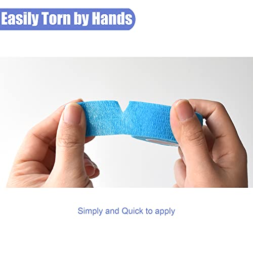 Self Adhesive Bandage Wrap 1 Inch - 9 Pack Multi Colors