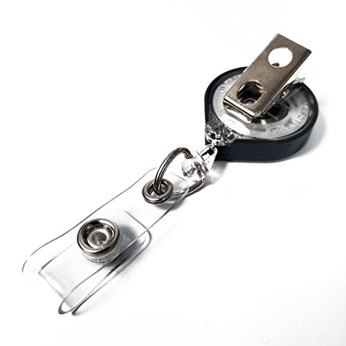 Retractable Badge Holder with 36" Nylon Cord & Swivel Clip