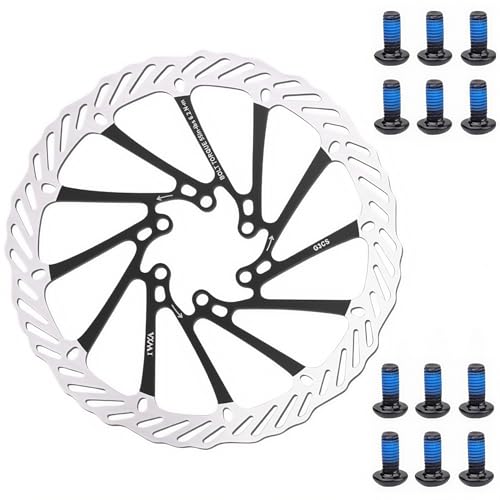 YBEKI 2-Pack Bike Disc Brake Rotor 160mm Black CNC Machined Stainless Steel