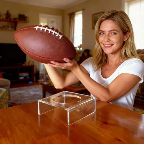 Acrylic Football Display Stand - 5mm Thick Holder for Sports Balls