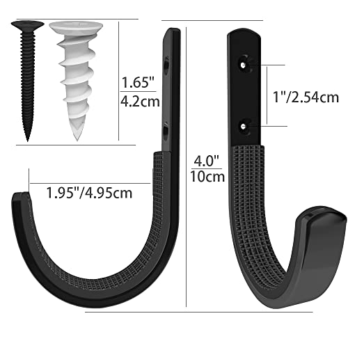 Horizontal Gun Rack for Wall - Metal Rifle Hangers, Black 2 Pair