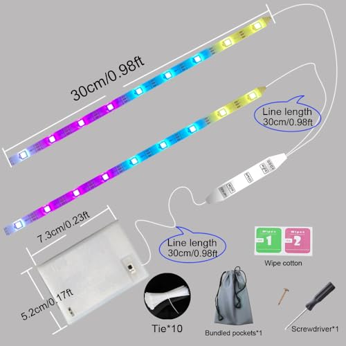 30cm Electric LED Bicycle Scooter Lights - Waterproof Safety Lamps