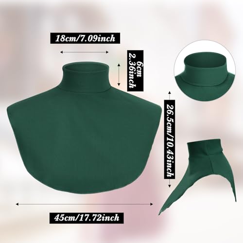 Mock Turtleneck Dickey Fake Collar - Large Classic Green
