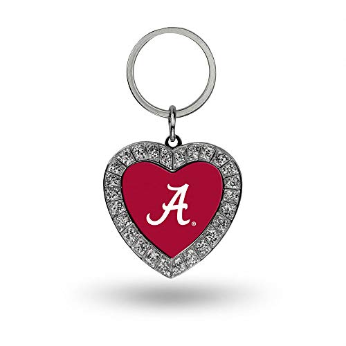 Rhinestone Heart Keychain - Durable Metal Team Color Accessory