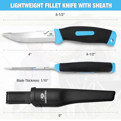 Mossy Oak 4" Fishing & Bait Knife with Protective Sheath