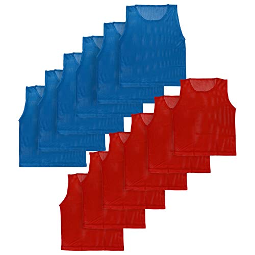 Youth Sports Pinnies Set of 12/24 - Practice Scrimmage Vests