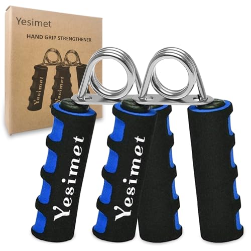 Hand Grip Strengthener Set - Soft Foam Forearm Trainer, Blue