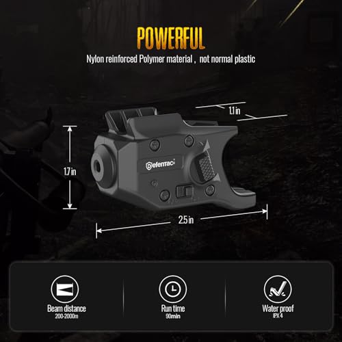 DEFENTAC Green Laser Sight is Exclusive Compatible with M&P Shield and Plus (9mm/ .40, not for EZ Model), Momentary and Strobe