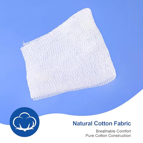 200 Non-Sterile 3x3 Woven Gauze Sponges - 8-Ply Absorbent Pads