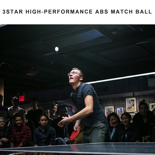 3 Star Ping Pong Balls - High Performance ABS, Pack of 20 White