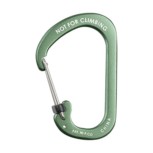 SlideLock Carabiner - Size #4 - Olive Aluminum Key Clip