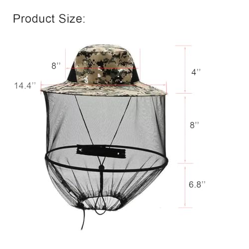 Adjustable Mosquito Net Hat - Lightweight Bug Protection for Outdoors
