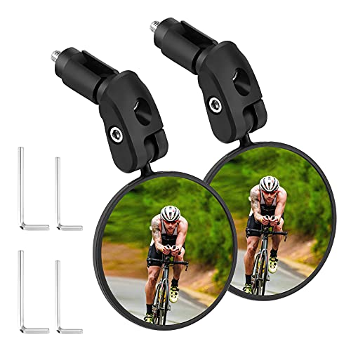 Bicycle Mirrors - 360° Adjustable Bar End Rearview Mirrors