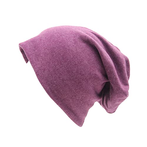 Slouchy Beanie Hat for Women & Men - Purple, One Size