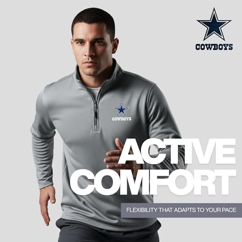 Dunbrooke Men's Royal Buffalo Bills All-Star Tech Quarter-Zip Top - Heather Grey, XX-Large