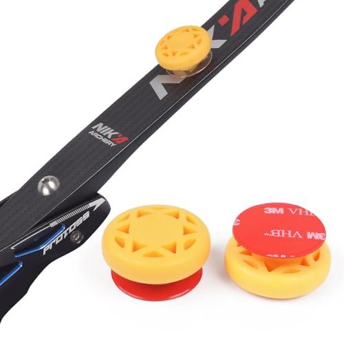 YLS Recurve Limb Dampener - Yellow Rubber Shock Absorber for Noise Reduction