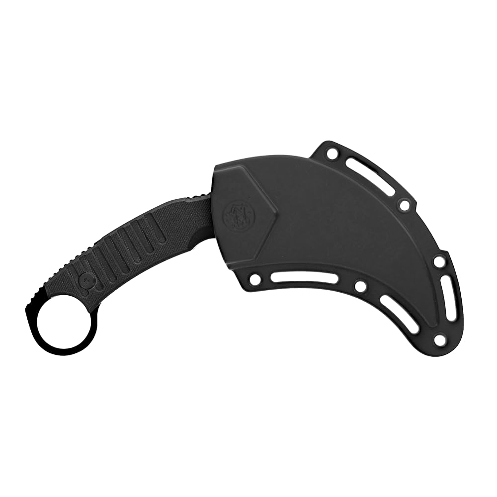 Smith&Wesson Extreme OPS Full Tang Fixed Blade Karambit Knife with 3.25" Blade Length for Outdoor, Tactical, Survival and EDC