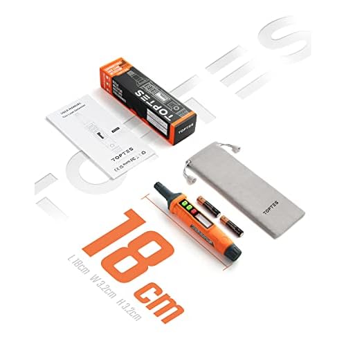 TopTes PT210 Gas Leak Detector, Natural Gas Detector with Audible & Visual Alarm, Locating The Source of Propane, Methane, and Combustible Leaks for Home and RV (Includes Battery x2) - Orange