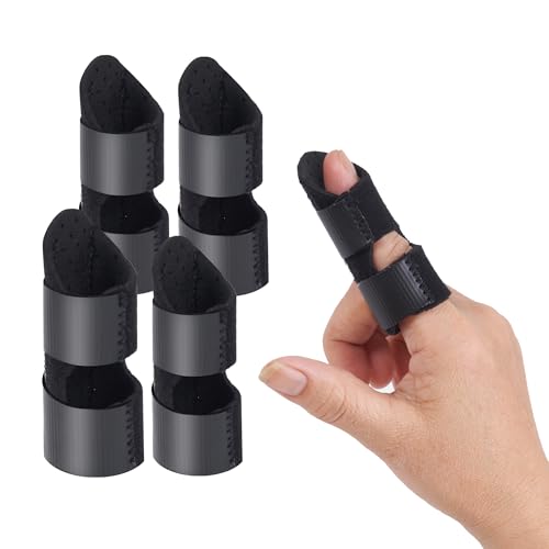 Adjustable Finger Splint Set - 4 Pack for Trigger, Mallet & Arthritis Pain