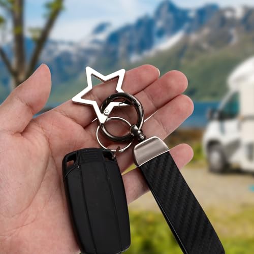 Star Shaped Carabiner Clip - Zinc Alloy Pentagram Keychain Hook
