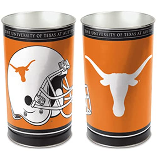 Texas Longhorns 15" Metal Waste Basket with Team Graphics