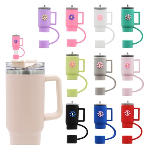 Silicone Straw Topper for Stanley Cup Tumbler - 10Pcs