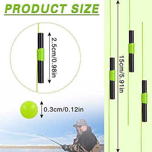 Fishing Bobber Stops with Beads - 100 Pcs Green Slip Knots