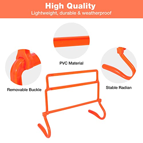 Adjustable Agility Hurdles Set - 4 Heights, 6 Pack - Orange